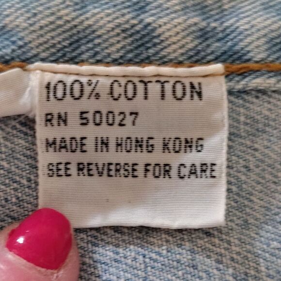 Bill Blass VTG Boho Chic Knee Length Light Denim Jean Skirt SZ 14 *Fits Like Med - Picture 9 of 10